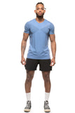 Printed Short Sleeve Workout T-shirt For Men - workout equipememts fitness