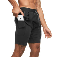 Casual 2-in-1 Basketball Shorts - workout equipememts fitness