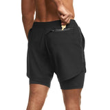 Casual 2-in-1 Basketball Shorts - workout equipememts fitness