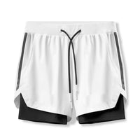 Stylish 2-in-1 Shorts With Pocket - workout equipememts fitness