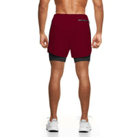 Stylish 2-in-1 Shorts With Pocket - workout equipememts fitness